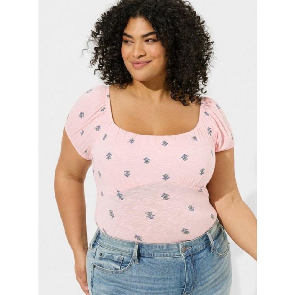 NWT Torrid Super Soft Slub Scoop Neck Bust Fitted Top Size 3 (22-24)